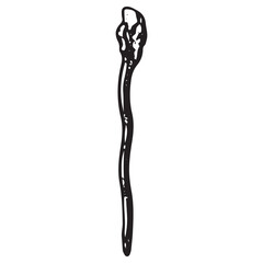 Vintage Magic Staff Engraving, Occult Ritual Tool, Witchcraft & Esoteric Symbol Art