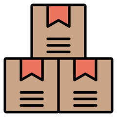 Package lineal color icon
