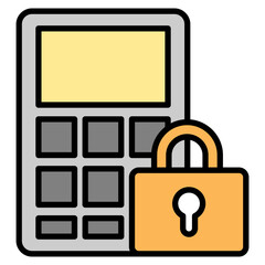 Security Key lineal color icon