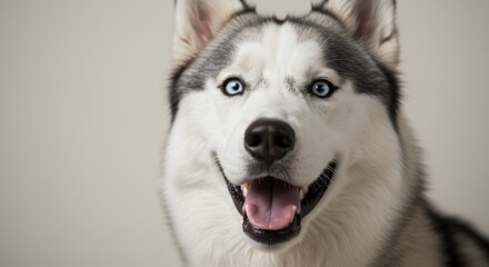 Obraz premium Happy husky portrait
