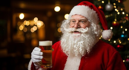 Santa claus with beer