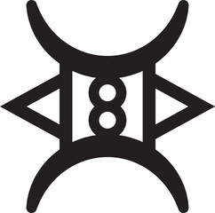 Asetena Pa Adinkra African symbol for indulgence and wealth.