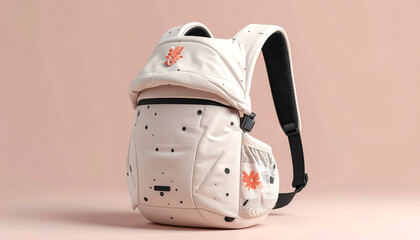 A stylish and ergonomic baby carrier backpack with a modern design, providing comfort and support for both parent and infant