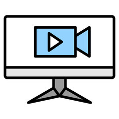 Streaming lineal color icon