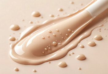 Cosmetic swirl wave liquid texture