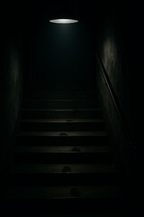 Staircase with footprints true crime