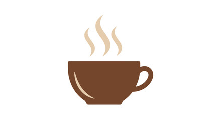 A Warm Beverage Cup of Coffee Vector Illustration with Steam Effect