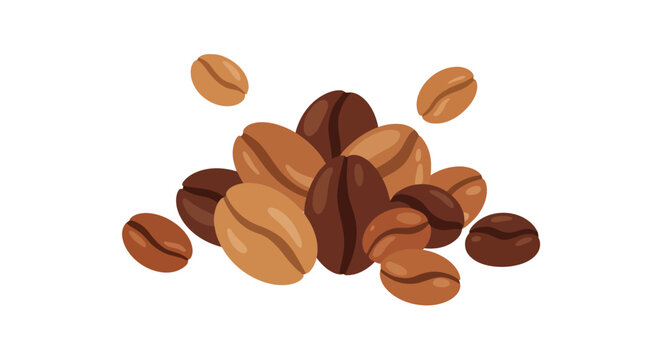 Aromatic blend of various roasted coffee beans, a fundamental ingredient for crafting delicious and invigorating beverages, perfect for coffee enthusiasts