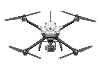 A high-technology aerial drone equipped with advanced camera technology for professional photography and videography.