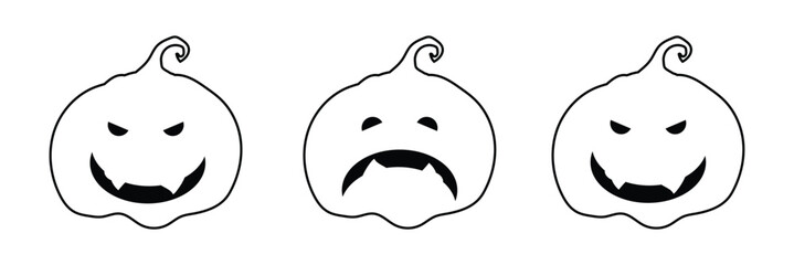 set of halloween pumpkins EPS 10
