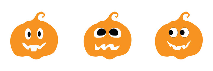 set of halloween pumpkins EPS 10
