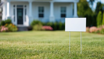 Empty sign in front of a house