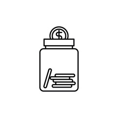 Money Finance Business Line Icon