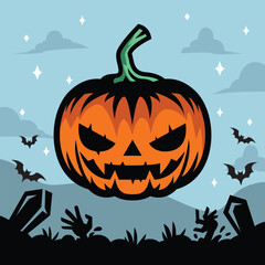 Halloween jack o lantern vector illustrations