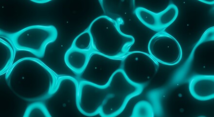 Abstract bioluminescent patterns