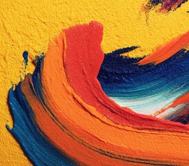 Abstract painting of swirling colors (1)