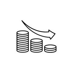 Money Finance Business Line Icon