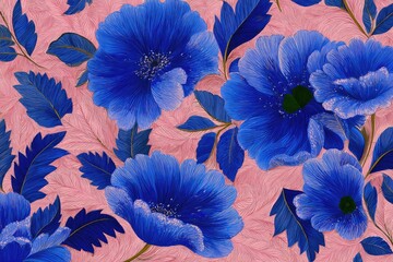 Delicate floral pattern on a soft pink background