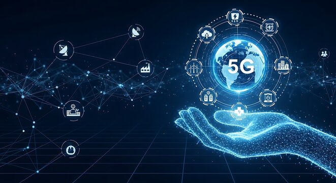 Experience lightning-fast 5G connectivity with cutting-edge technology, transforming global communication and innovation for a smarter, more connected future - Powered by Adobe