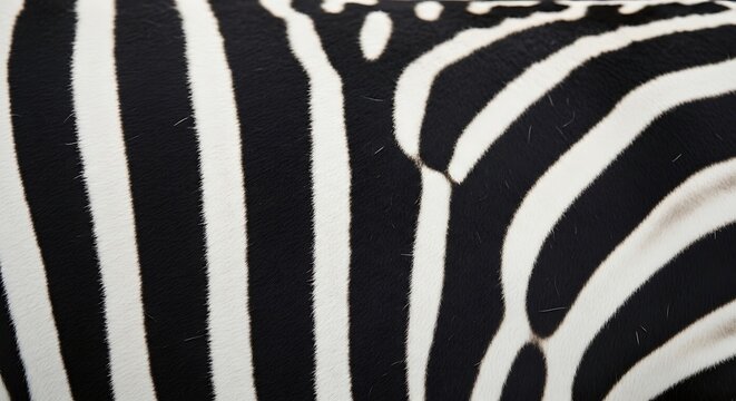 Striking Zebra Stripes A CloseUp of Black and White Pattern.