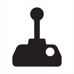 Joystick icon silhouette vector with white background