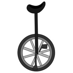 unicycle simple illustration 一輪車　シンプル　イラスト © 夢眺