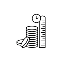 Money Finance Business Line Icon