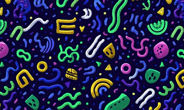 Abstract colorful pattern of organic shapes