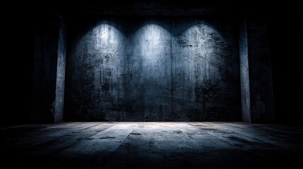 Obraz premium Dark empty stage spotlights