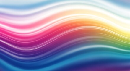 Abstract Rainbow Waves Flowing Smoothly Across a Vibrant Background