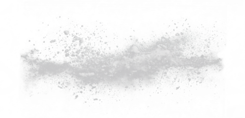 Dynamic white snow explosion, transparent PNG cutout, isolated background. Festive expressive Christmas design element