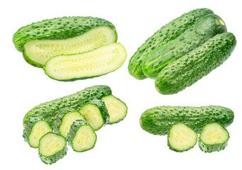 fresh cucumber and cut slices for ads showcasing food