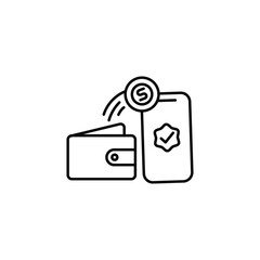 Money Finance Business Line Icon