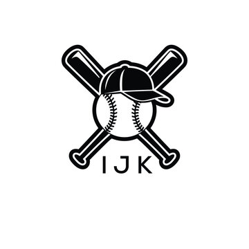 IJK Modern Sports Company logo. IJK Baseball Company design for entrepreneur and business. IJK Team Branding best icon. 
