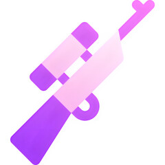 Stylish sniper rifle illustration with a modern aesthetic, perfect for gaming, military, or security-themed designs, adding an edgy and sleek touch