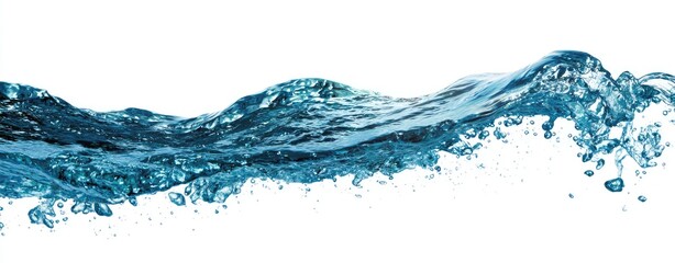 Obraz premium Rippling water waves against a white background