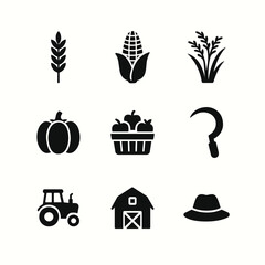 Harvest Silhouette Icons