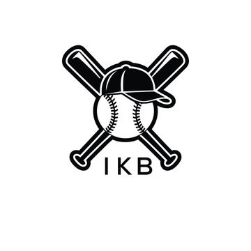 IKB Modern Sports Company logo. IKB Baseball Company design for entrepreneur and business. IKB Team Branding best icon. 
