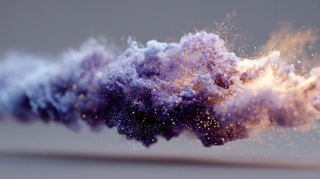 conceptual. Abstract data visualization as a colorful particle cloud, representing modern tech concepts. product launch decks.