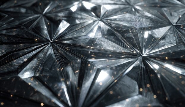 Abstract geometric pattern of facets