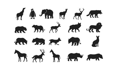 Animal icon logo set