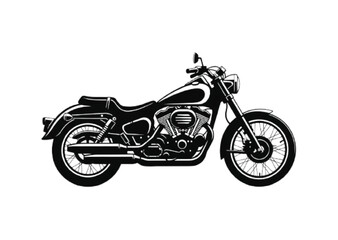 Fototapeta premium Classic Motorcycle Illustration A Timeless Design