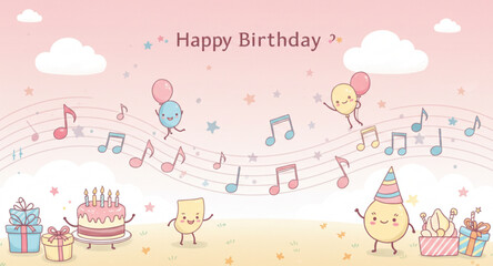 birthday card with cake and candles