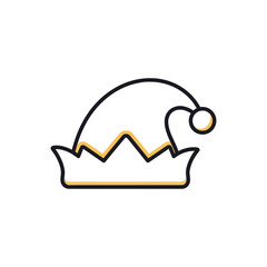 Elf Hat Icon, Christmas Holiday Festive Season Symbol illustration graphic design element winter santa