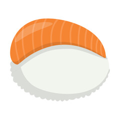 A vibrant sushi roll with orange topping placed on a white plate with subtle background textures