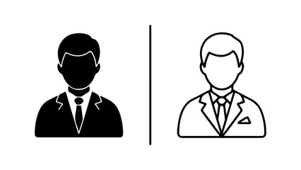 Two distinct male avatar icons representing business professionals.