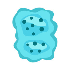 Abstract illustration of cellular structures in vibrant blue tones with a smooth background