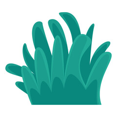 Vibrant green foliage with smooth curves and layered textures against a clean white background