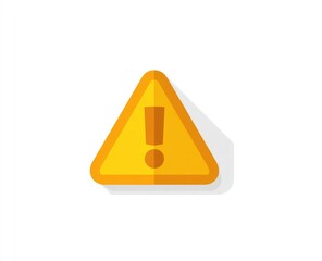 Yellow triangular caution sign with exclamation mark
