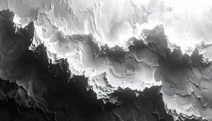 Abstract grayscale textured landscape